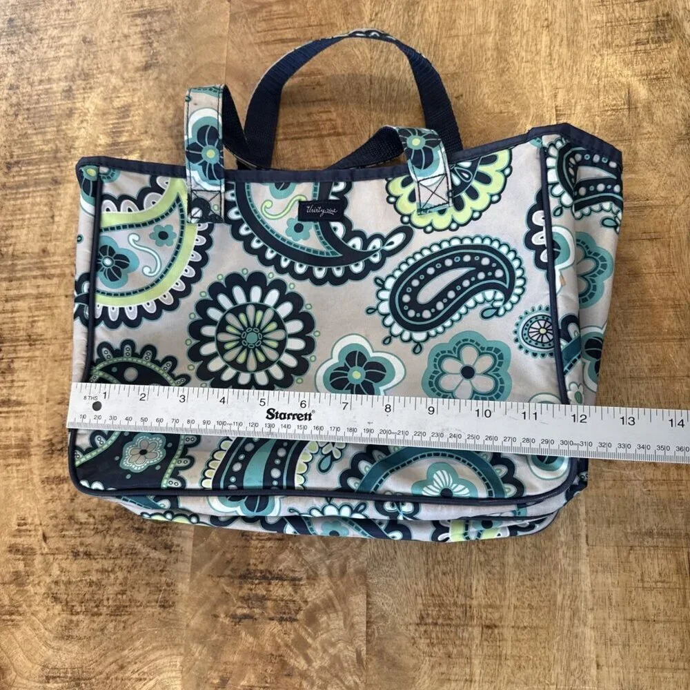 Thirty-One True Beauty Bag Paisley Day Retired Cosmetic Travel Handles Make Up